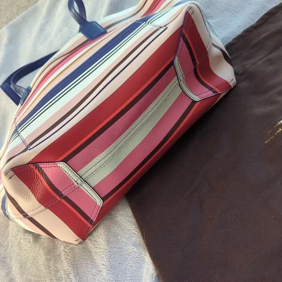 BNWT Kate Spade Multi Stripe Leather Tote Bag Jones Street Stripe Posey - Picture 5 of 7